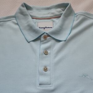 Tommy Bahama Sky Blue Polo Shirt - (Large)